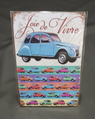 Chapa decorativa com Joie de Vivre 2CV