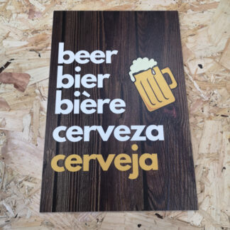 Placa Decorativa em PVC - beer, bier, biere, cerveza, cerveja