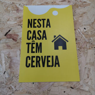 Placa Decorativa em PVC - Nesta casa têm cerveja