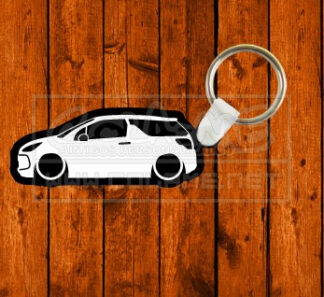 Porta chaves em acrílico preto - Citroen Ds3 - Lateral